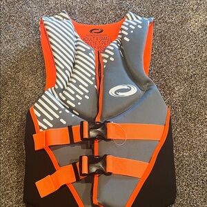 O'Neill Youth Swim Vest - Gray and Orange
